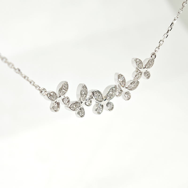 Butterfly-Inspired Diamond Necklace