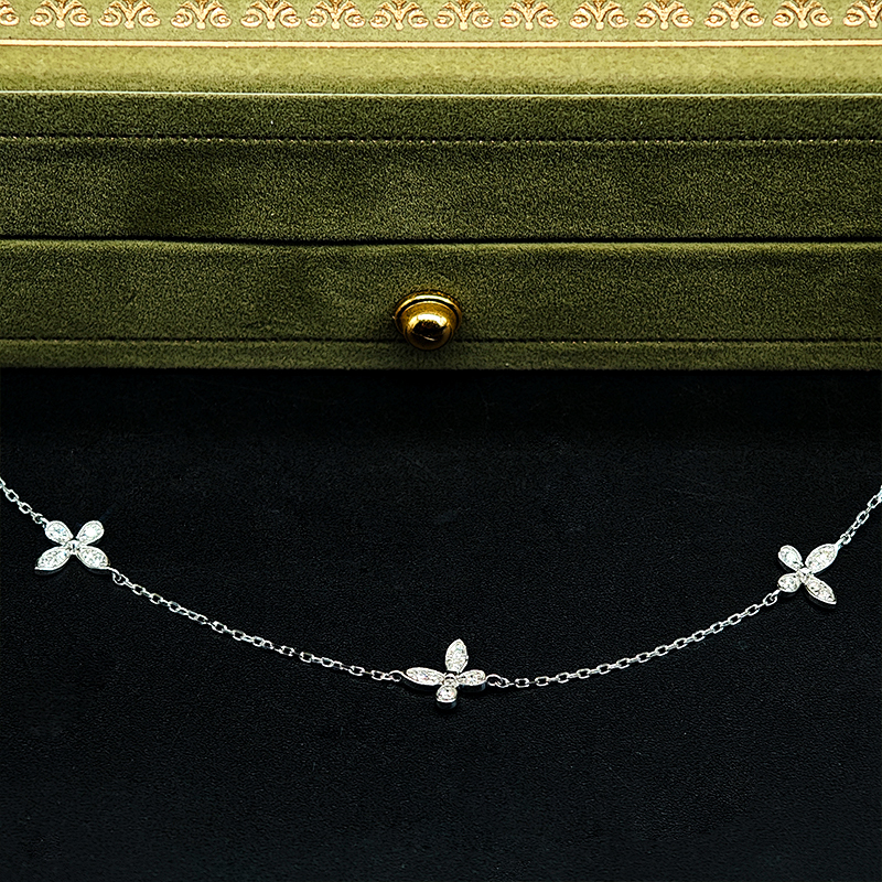 Butterfly-Inspired Diamond Necklace