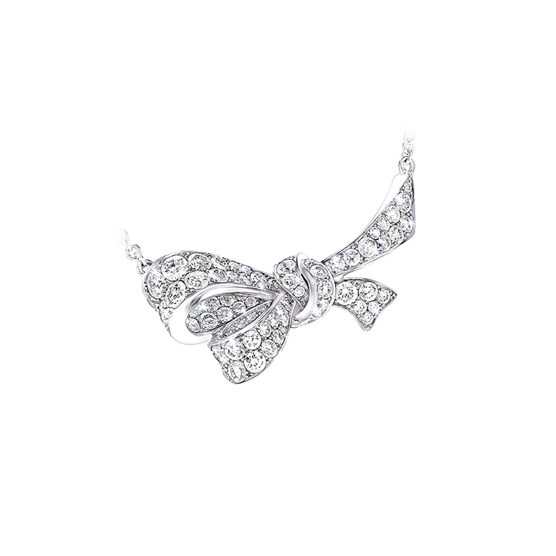 Bow-Inspired Diamond Necklace