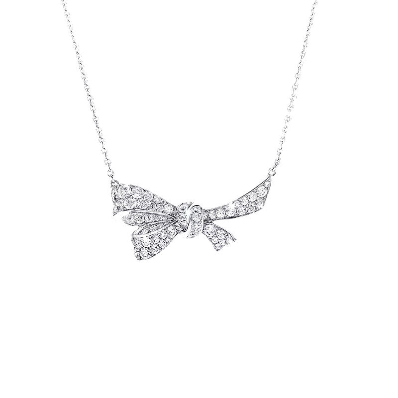 Bow-Inspired Diamond Necklace