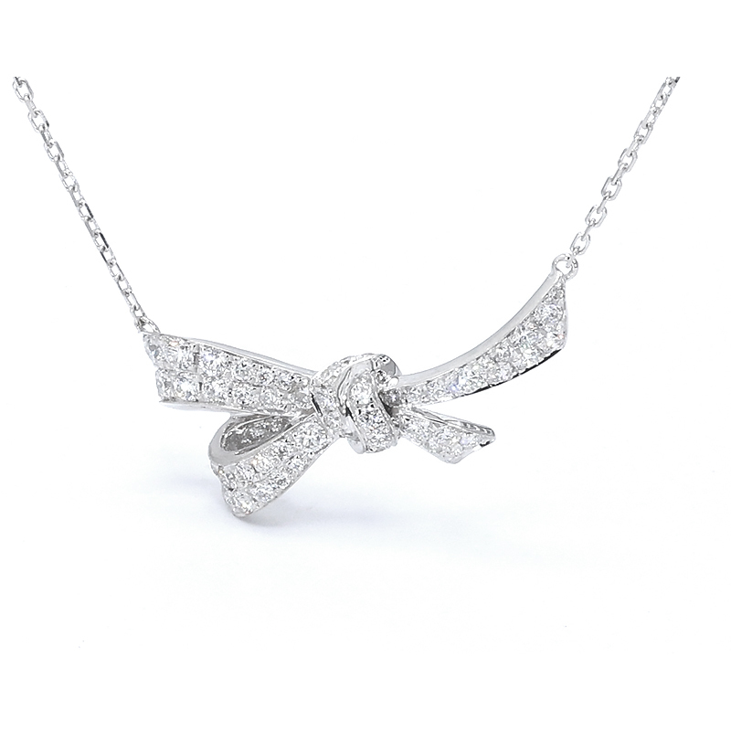 Bow-Inspired Diamond Necklace