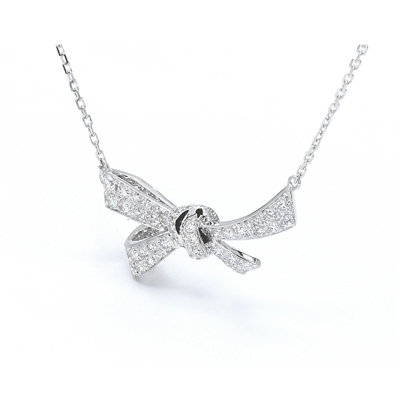Bow-Inspired Diamond Necklace