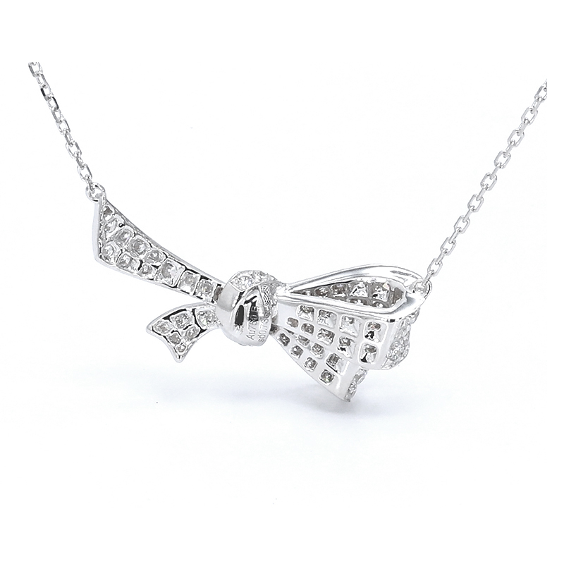 Bow-Inspired Diamond Necklace