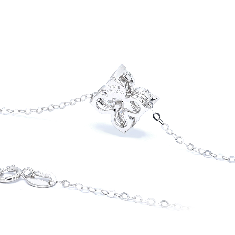 Four-Leaf Clover-Inspired Diamond Necklace