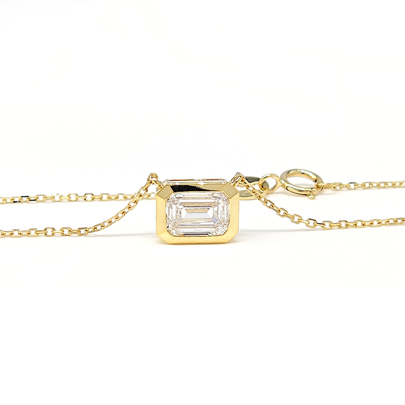 Emerald-Cut Diamond Necklace