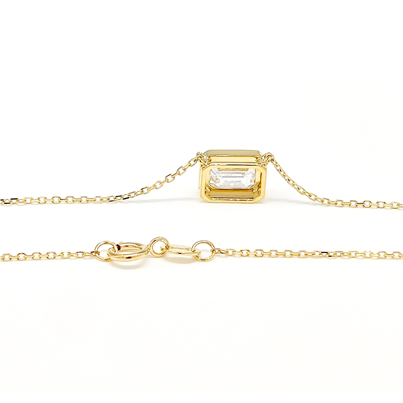Emerald-Cut Diamond Necklace