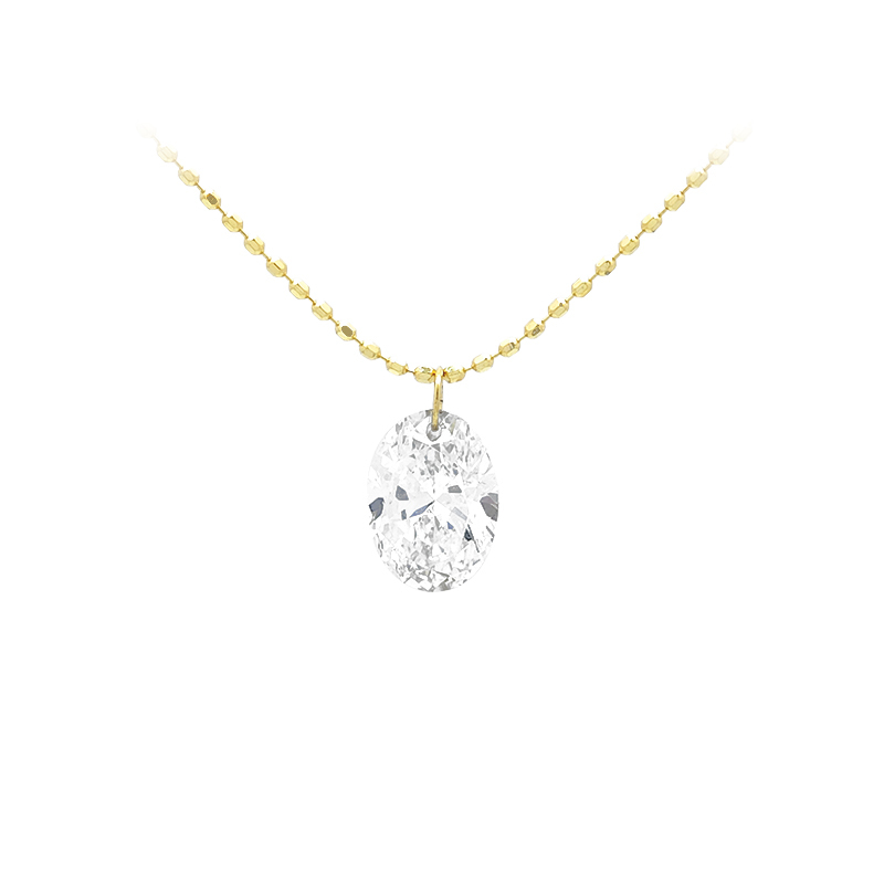 Oval-Cut Diamond Necklace