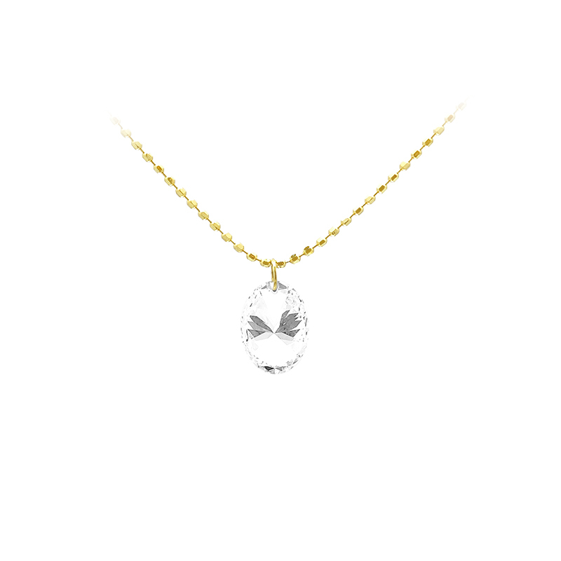 Oval-Cut Diamond Necklace