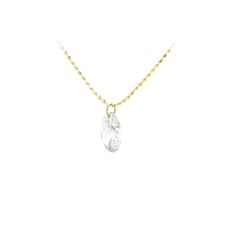 Oval-Cut Diamond Necklace