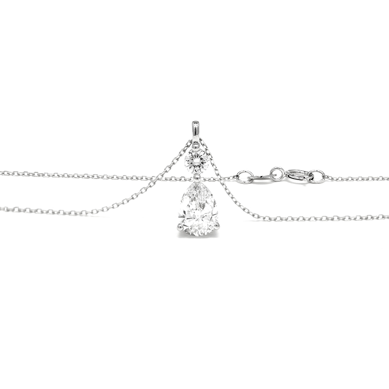 Pear-Cut Diamond Necklace
