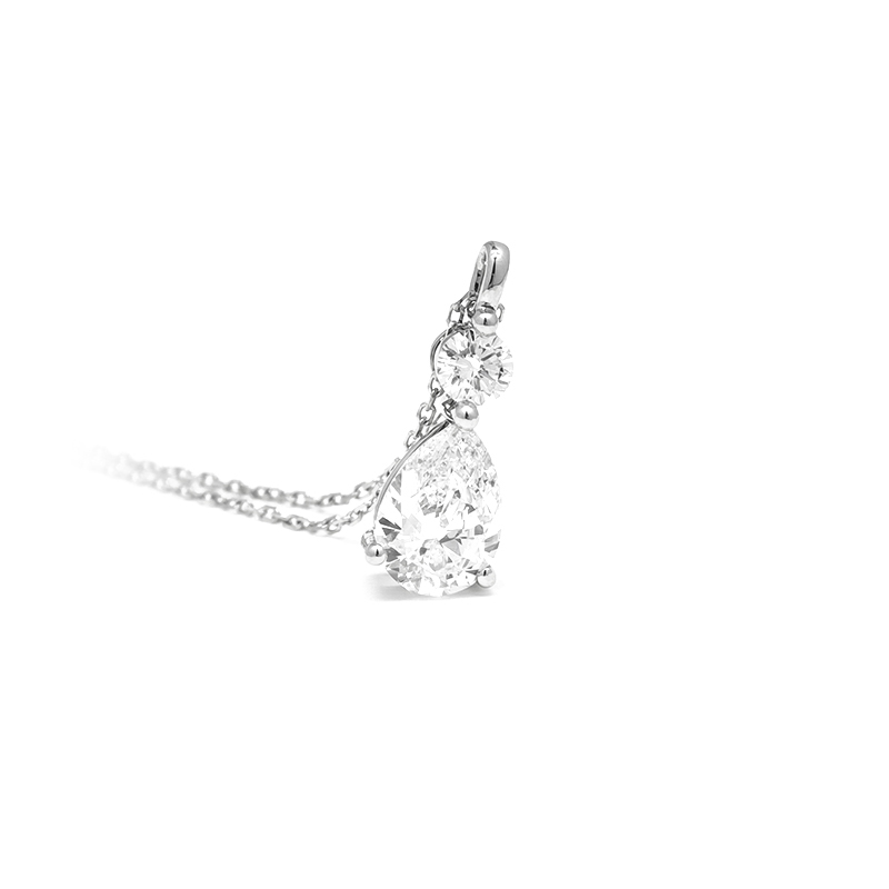 Pear-Cut Diamond Necklace