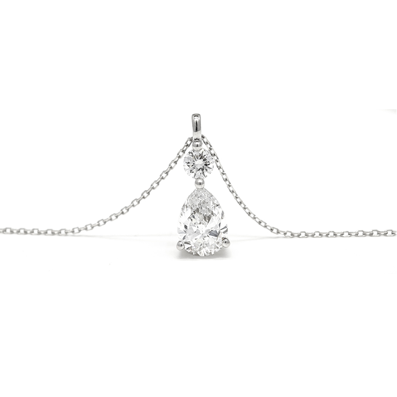 Pear-Cut Diamond Necklace