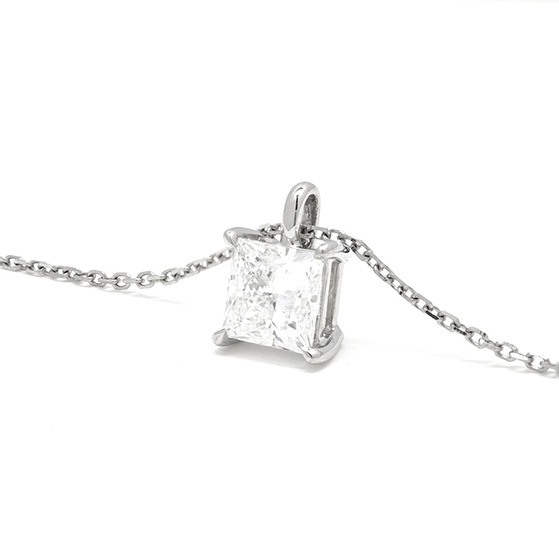 Princess-Cut Diamond Necklace