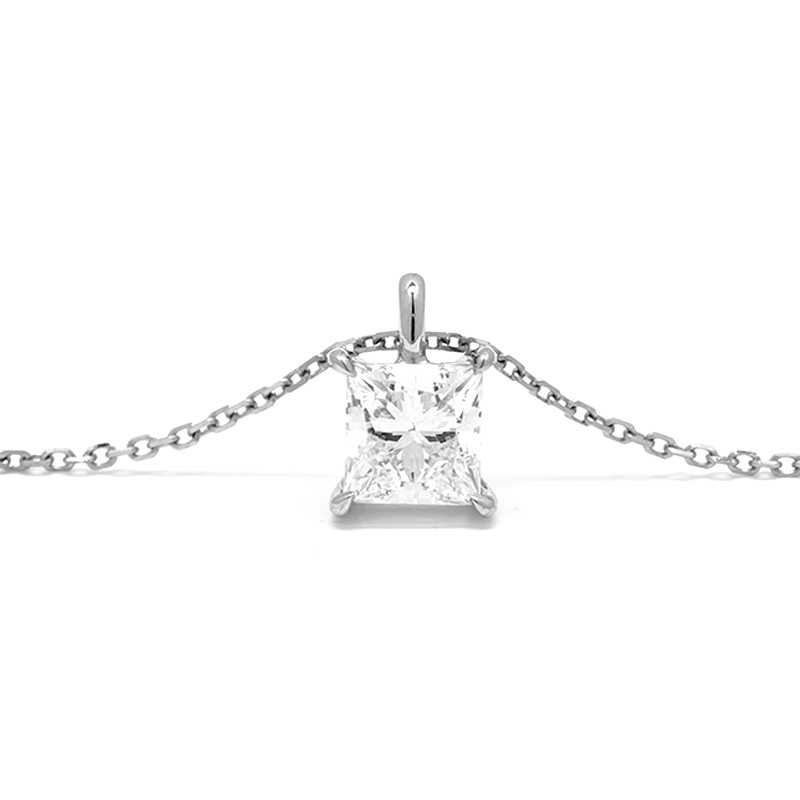Princess-Cut Diamond Necklace