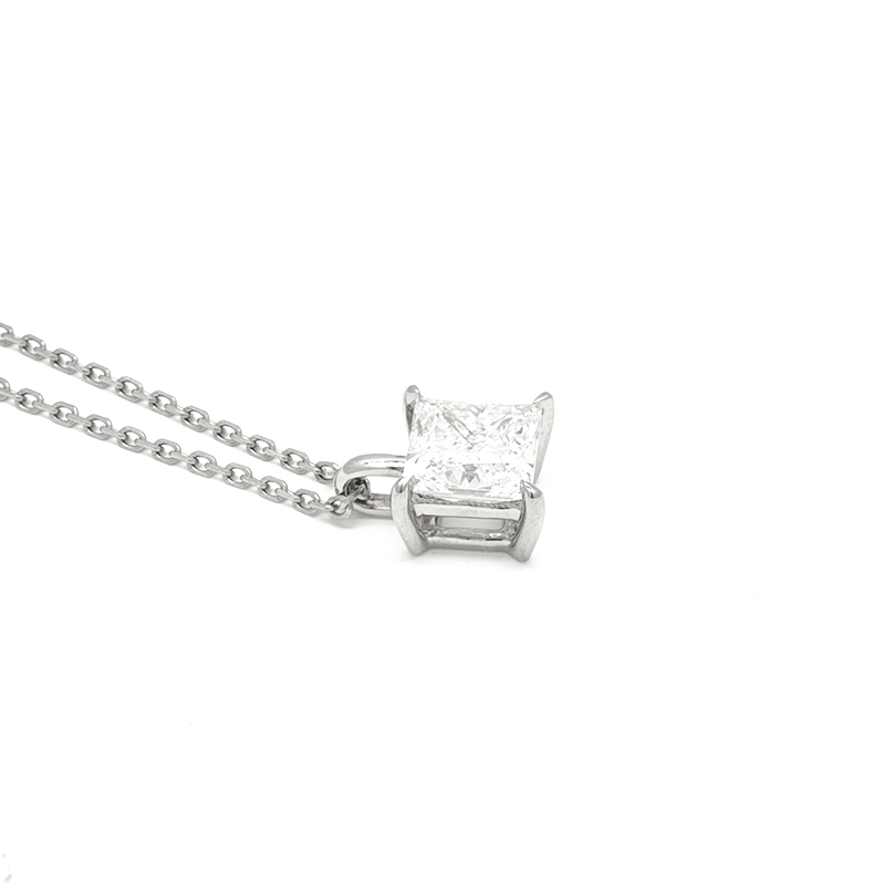 Princess-Cut Diamond Necklace