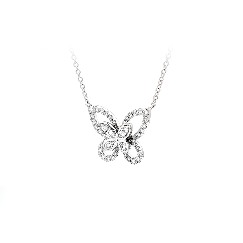 Bow-Inspired Diamond Necklace