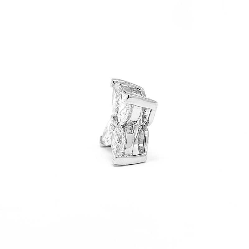 Four Petal Flower Lab Grown Diamond Pendant