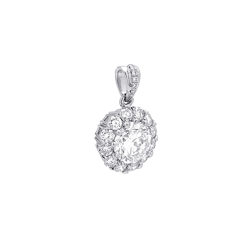 Snowflake Sparkling Lab Diamond Pendant-1