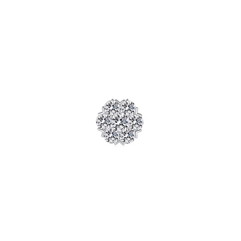 0.9 ct. tw. White Gold Pure Bliss Snowflake Lab Grown Diamond Pendant
