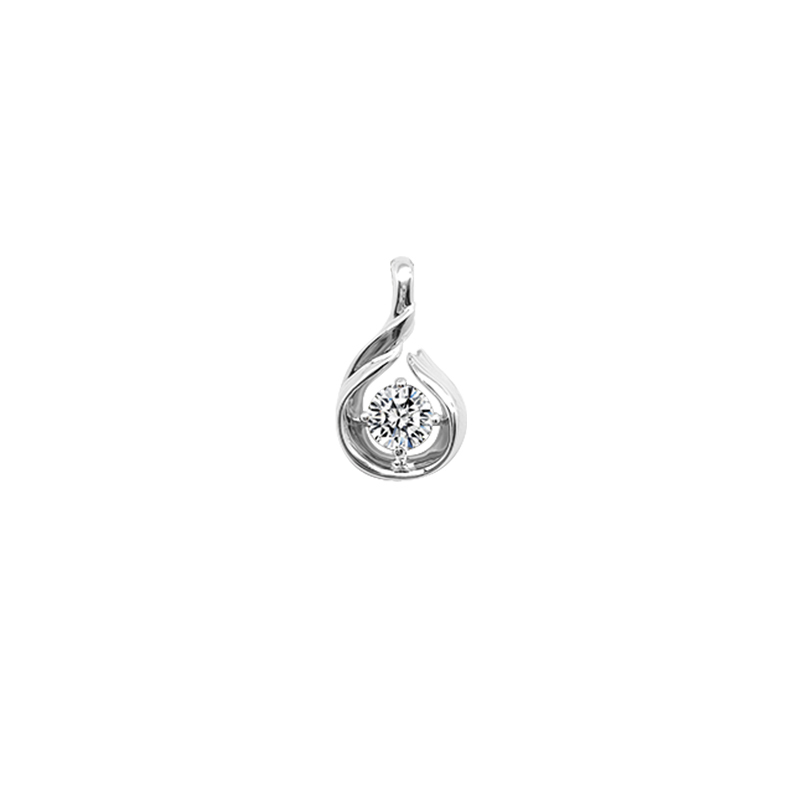 Teardrop Solitaire Lab Grown Diamond Pendant