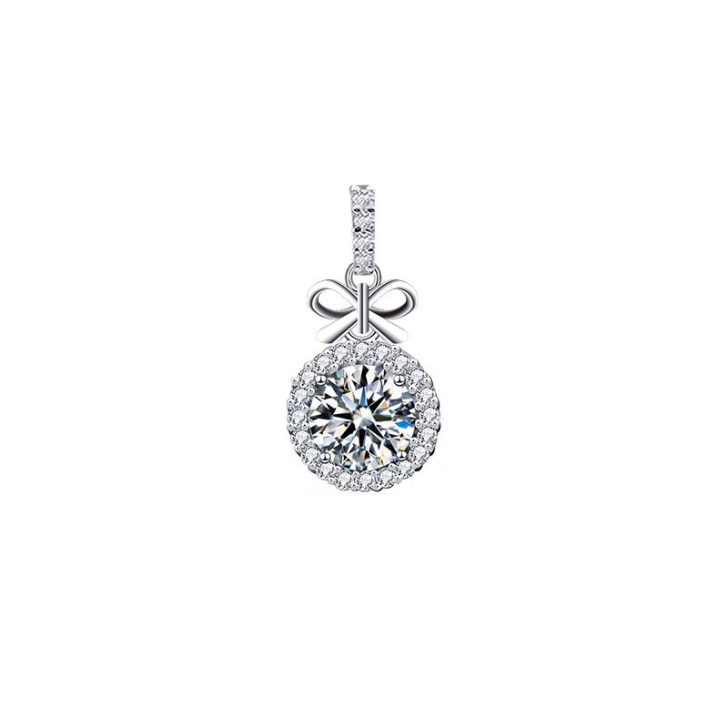 Bow Accent lab Diamond Pendant