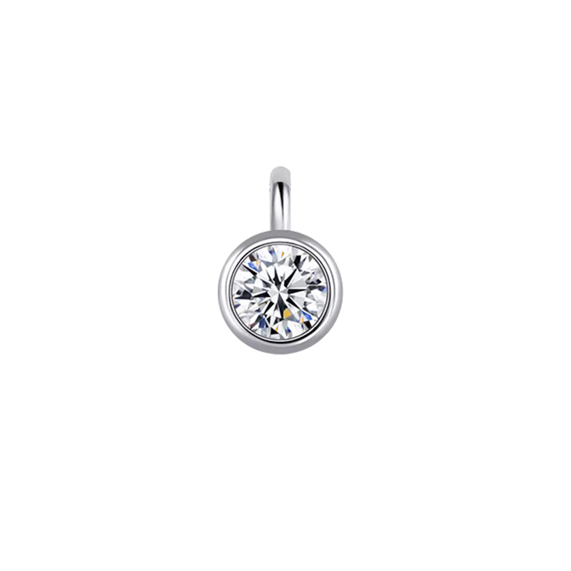 2ct  Solitaire Lab Diamond Bezel Pendant