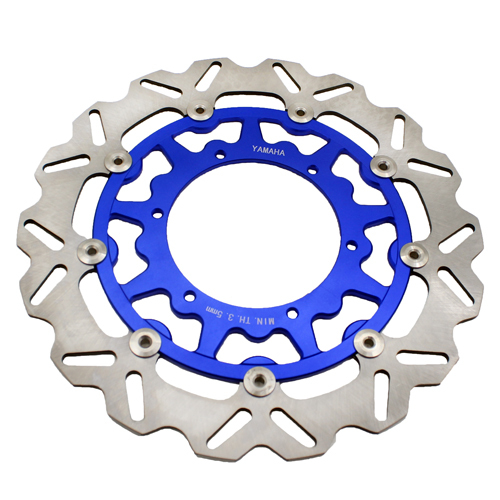 320MM Oversize Front Brake Disc Rotors Adapter Fit YAMAHA Blue YZ125 YZ250 YZ250F YZ450F