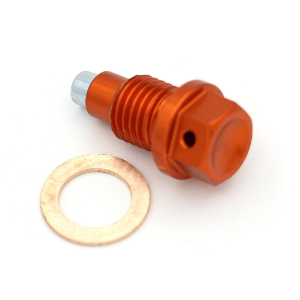 Magnetic Oil Drain Plug Bolt Compatible with KTM SX/SXF/EXC/EXC-F (M12x1.5x20) Orange