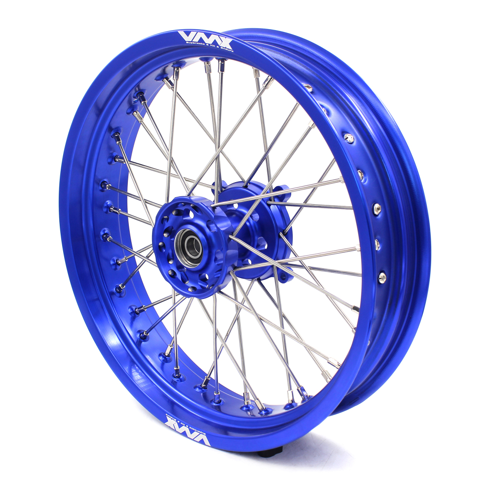 VMX 3.5/5.0 Motorcycle Supermoto Wheels Set Fit SHERCO  SER & SEF (All) Blue Hub Blue Rim