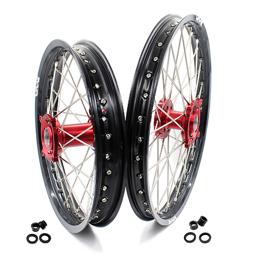 VMX 21/18 Enduro Wheels Set Fit HUSQVARNA TE/TC/TXC/SMR 2000-2013 Red Hub
