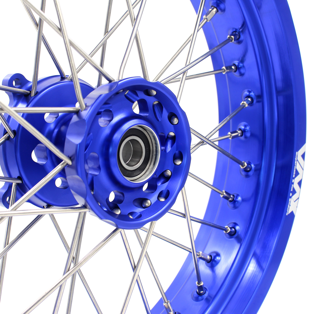VMX 3.5/5.0 Motorcycle Supermoto Wheels Set Fit SHERCO  SER & SEF (All) Blue Hub Blue Rim