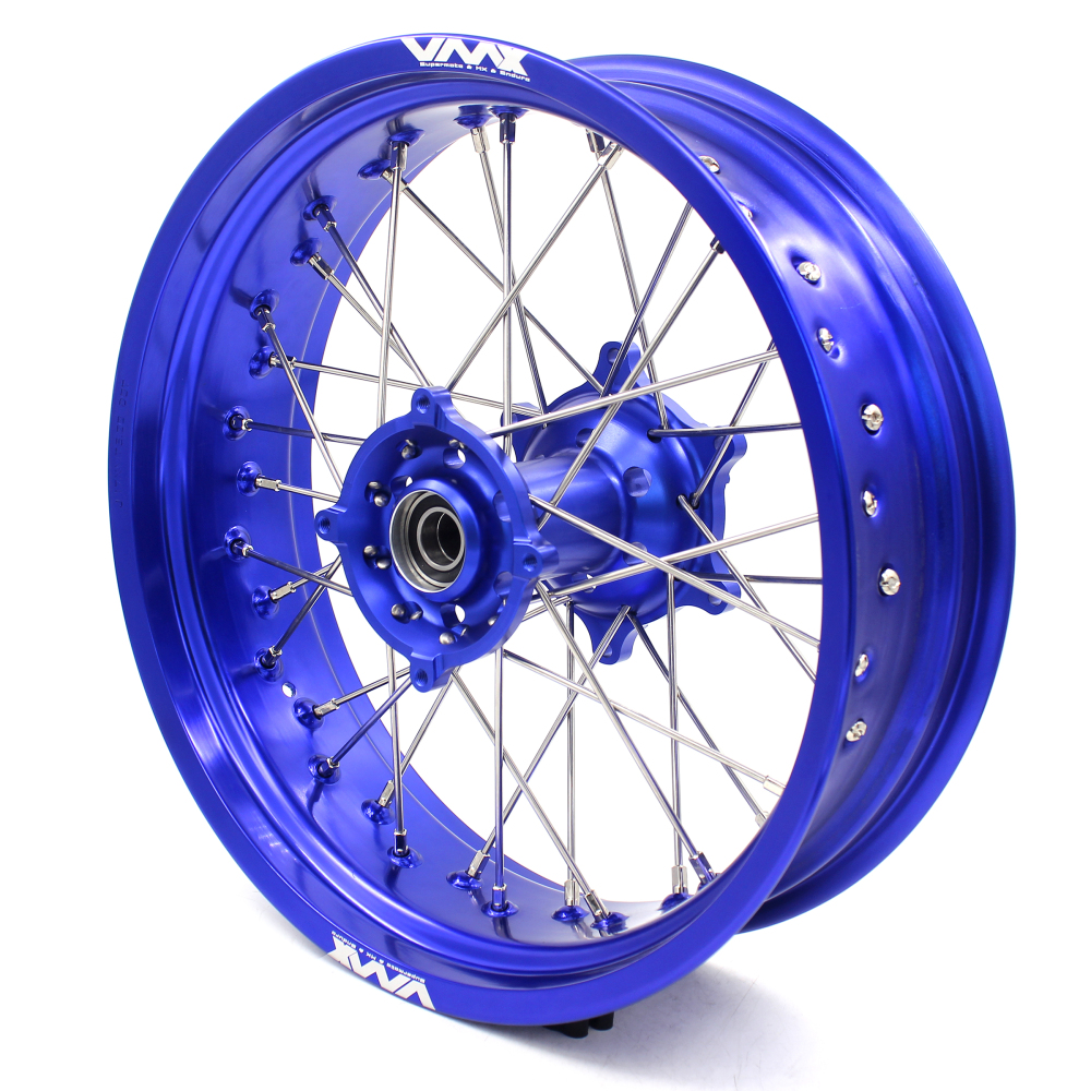 VMX 3.5/5.0 Motorcycle Supermoto Wheels Set Fit SHERCO  SER & SEF (All) Blue Hub Blue Rim
