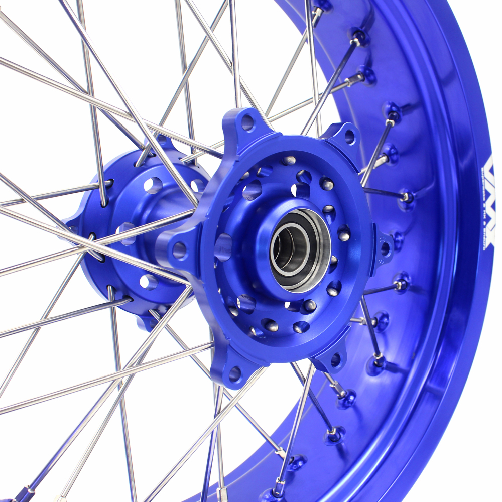 VMX 3.5/5.0 Motorcycle Supermoto Wheels Set Fit SHERCO  SER & SEF (All) Blue Hub Blue Rim