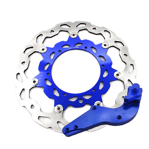 VMX Brake Disc, Rotors, Adapter/Bracket Blue Compatible with KTM Old Model 81mm Blue