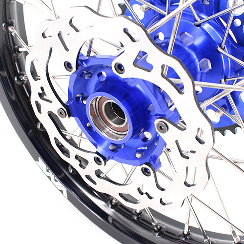 VMX Enduro Wheels Set 21/18 Fit HUSQVARNA TE/TC FE/FC 2014-2023 Blue Hub With Disc