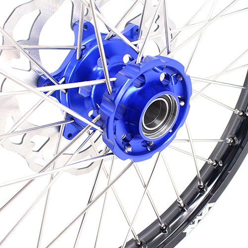 VMX Enduro Wheels Set 21/18 Fit HUSQVARNA TE/TC FE/FC 2014-2023 Blue Hub With Disc