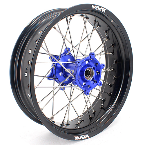VMX 3.5/5.0 Motorcycle Supermoto Wheels Rim Set Fit YAMAHA WR250F WR450F 2003-2018 Blue Hub