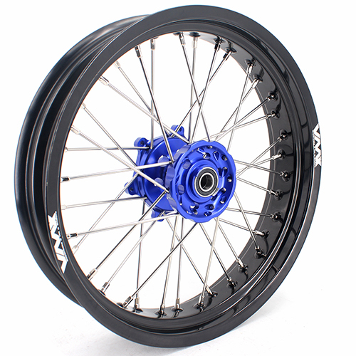 VMX 3.5/5.0 Motorcycle Supermoto Wheels Rim Set Fit YAMAHA WR250F WR450F 2003-2018 Blue Hub
