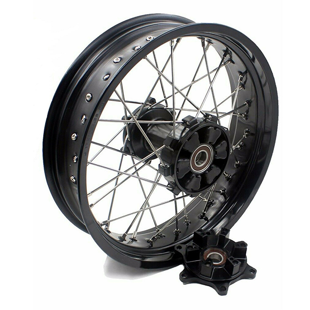 VMX 2.5*19"/4.25*17" Supermoto Cush Drive Wheel Set Compatible with KTM950/990 Black