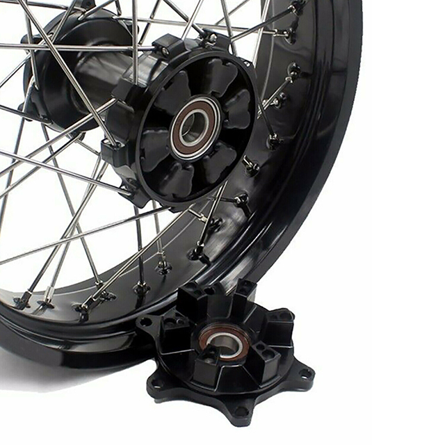 VMX 2.5*19"/4.25*17" Supermoto Cush Drive Wheel Set Compatible with KTM950/990 Black