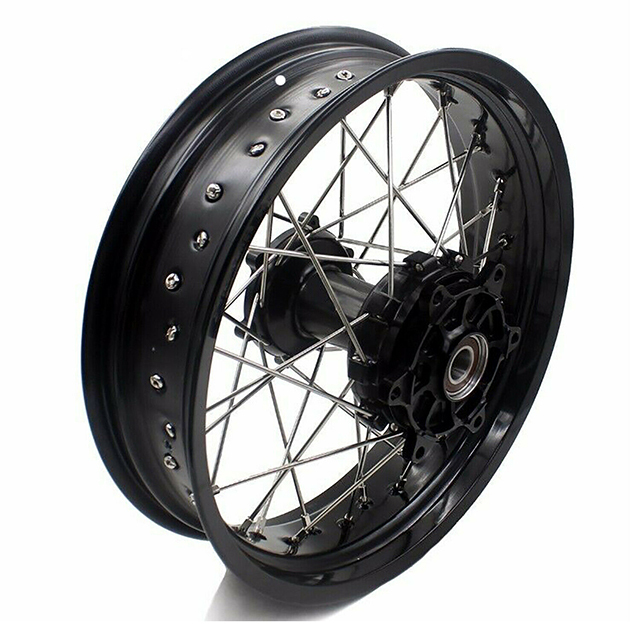 VMX 2.5*19"/4.25*17" Supermoto Cush Drive Wheel Set Compatible with KTM950/990 Black