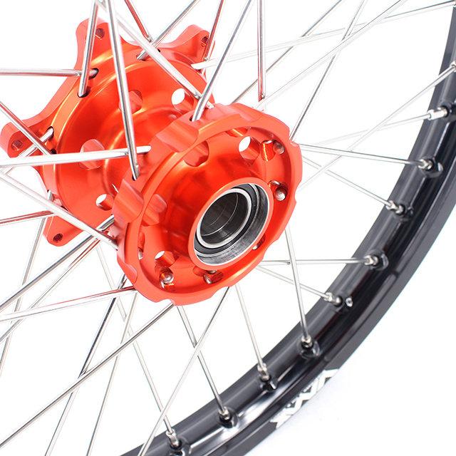 VMX 21/18 Enduro Racing Cush Drive Wheel Compatible with KTM EXC-F 250 2003-2024 Orange Hub