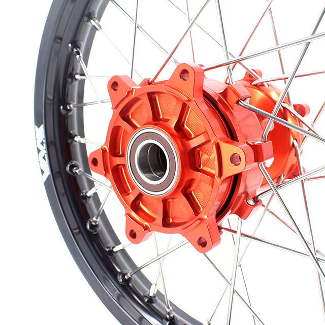 VMX 21/18 Enduro Racing Cush Drive Wheel Compatible with KTM EXC-F 250 2003-2024 Orange Hub