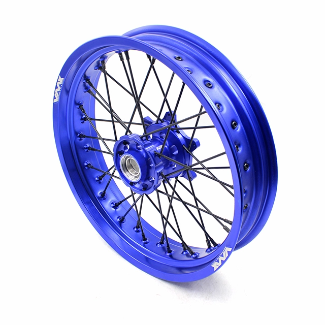 VMX 3.5/5.0 Motorcycle Supermoto Wheels Set Fit KTM SX EXC 400 530 Blue Rim Black Spoke