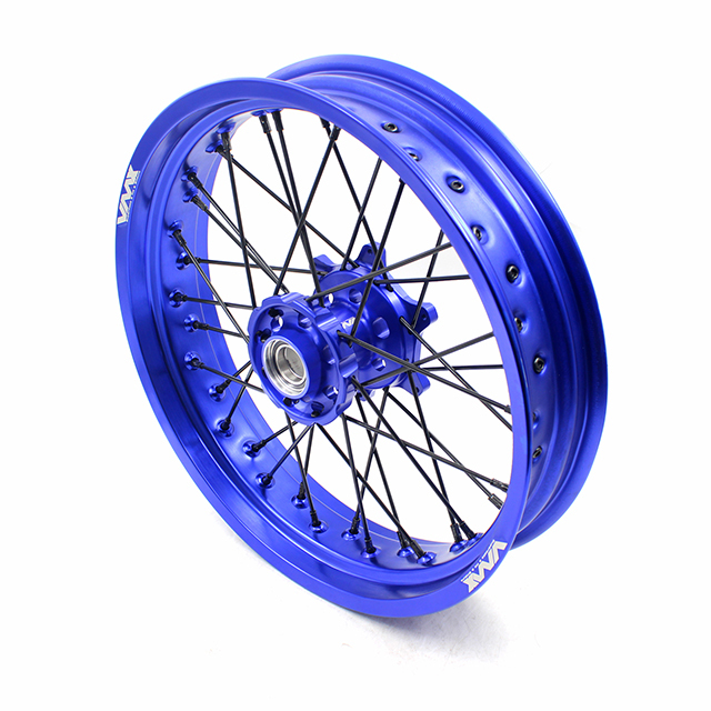 VMX 3.5/5.0 Motorcycle Supermoto Wheels Set Fit KTM SX EXC 400 530 Blue Rim Black Spoke