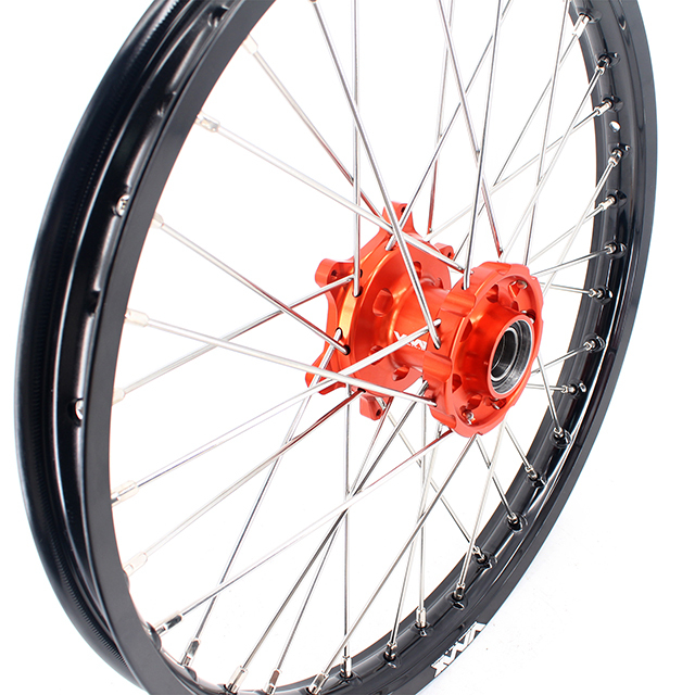 VMX 21/18 Enduro Racing Cush Drive Wheel Compatible with KTM EXC-F 250 2003-2024 Orange Hub