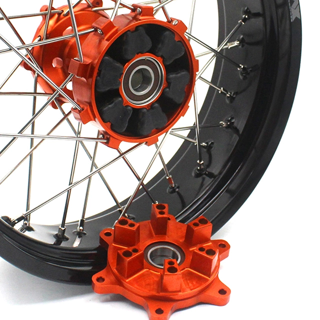 VMX 3.5/5.0 Motorcycle Supermoto Cush Drive Wheel Fit KTM690 ENDURO R SMC Orange Hub