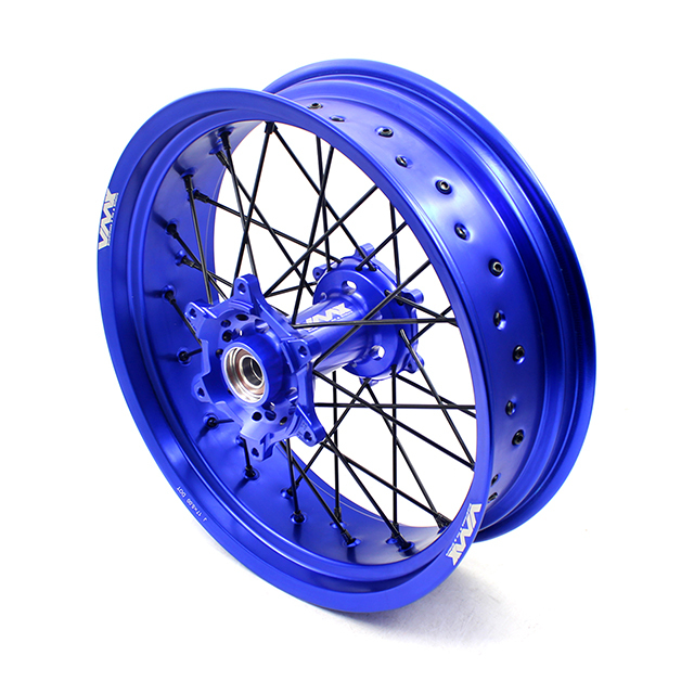 VMX 3.5/5.0 Motorcycle Supermoto Wheels Set Fit KTM SX EXC 400 530 Blue Rim Black Spoke