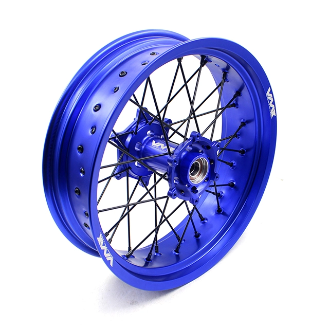 VMX 3.5/5.0 Motorcycle Supermoto Wheels Set Fit KTM SX EXC 400 530 Blue Rim Black Spoke