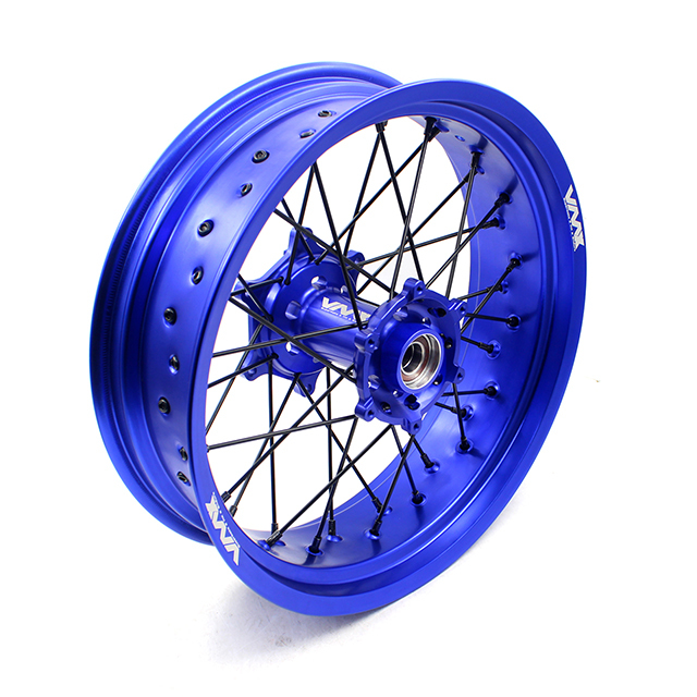 VMX 3.5/5.0 Motorcycle Supermoto Wheels Set Fit KTM SX EXC 400 530 Blue Rim Black Spoke